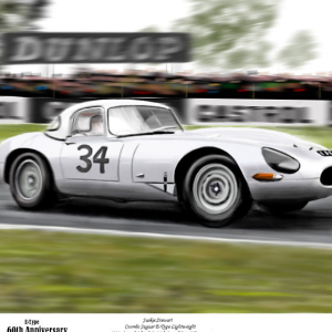 Jackie Stewart - E-Type Lightweight - 1964 - Limited Edition Print